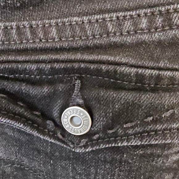 Levi's Women's 525 Perfect Waist Straight Leg Black Jeans 28 x 28 Black Tab - Picture 7 of 16